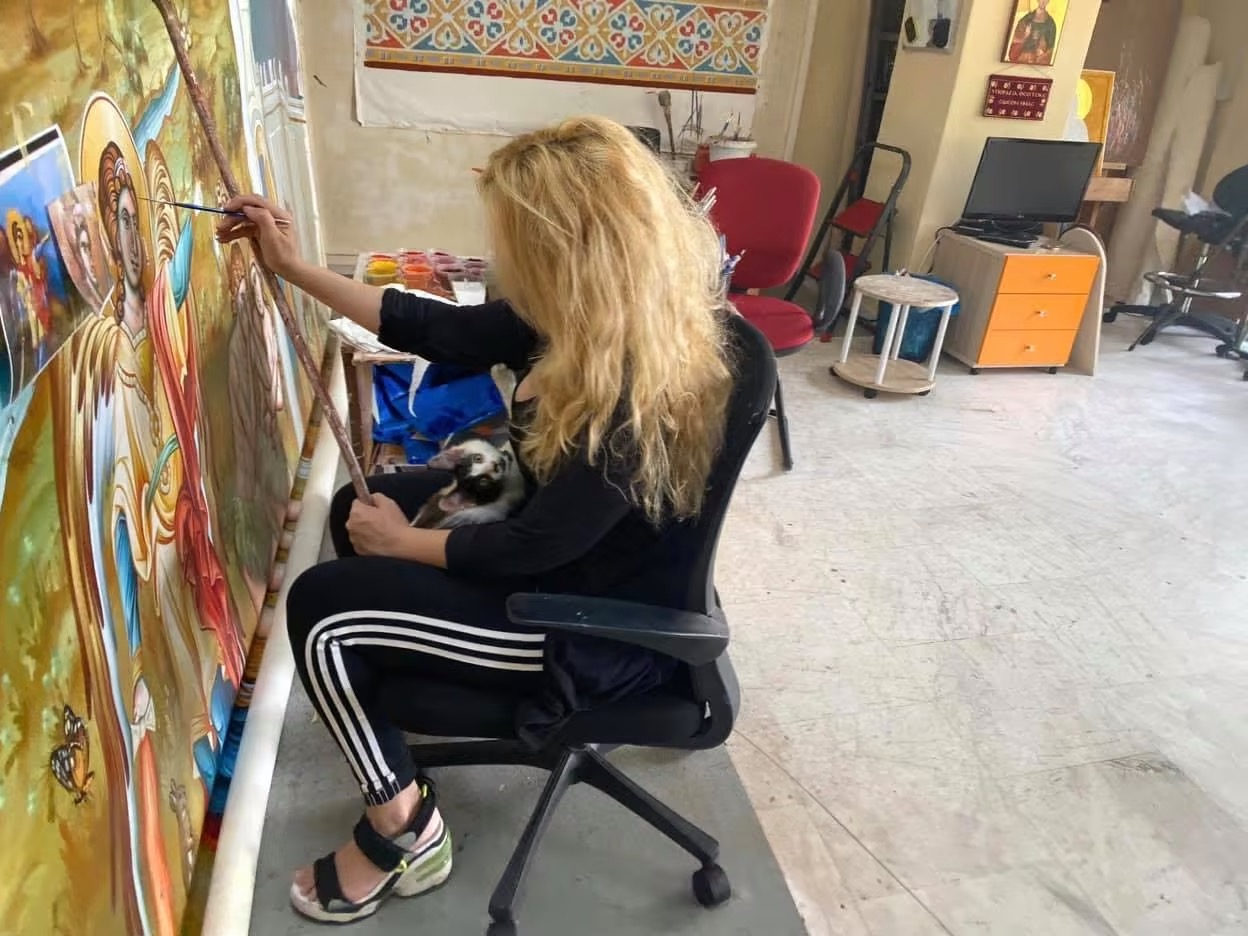 Spyridoula Degaiti,byzantine iconographer,byzantine iconography workshop,Degaiti Icons